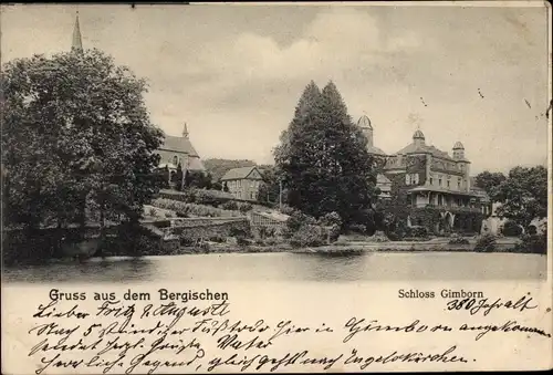Ak Gimborn Marienheide im Bergischen Land, Schloss Gimborn