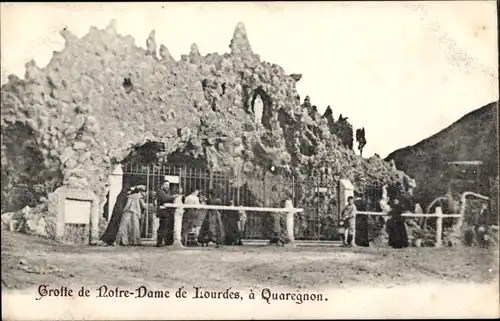 Ak Quaregnon Hennegau Wallonien, Grotte de Notre Dame de Lourdes