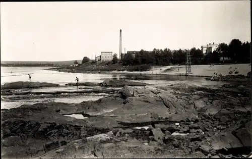 Foto Ak Rovaniemi Finnland, Uferpartie