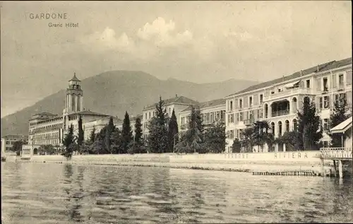 Ak Gardone Lago di Garda Lombardia, Grand Hotel