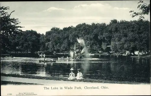Ak Cleveland Ohio USA, The Lake in Wade Park