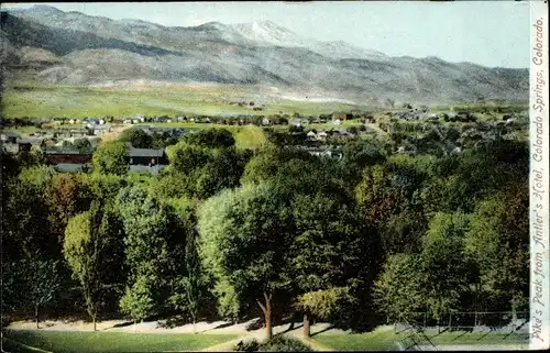 Ak Colorado Springs Colorado USA, Pike's Peak from Antler's Hotel