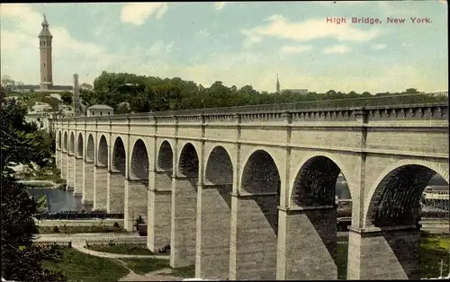 Ak New York City USA, High Bridge
