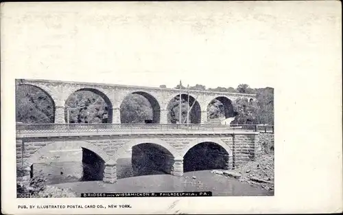 Ak Philadelphia Pennsylvania USA, Bridges Wissahickon