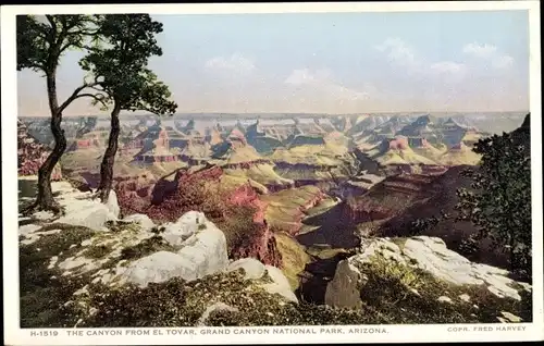 Ak Grand Canyon Arizona USA, The Canyon from El Tovar