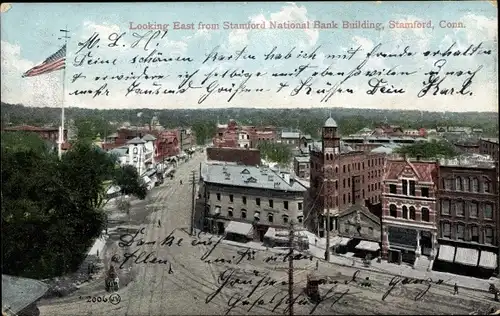 Ak Stamford Connecticut USA, Looking East from Stamford National Bank Building