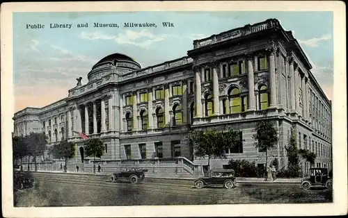 Ak Milwaukee Wisconsin USA, Public Library and Museum