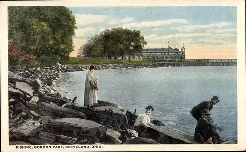 Ak Cleveland Ohio USA, Gordon Park, Fishing