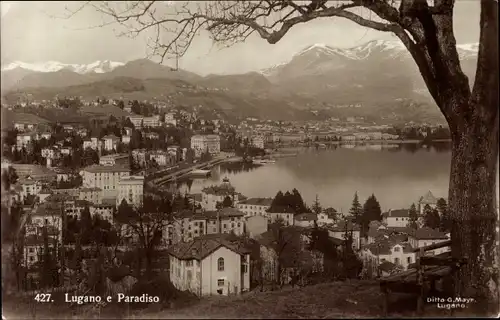 Ak Paradiso Lugano Kanton Tessin, Gesamtansicht