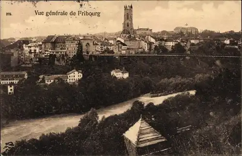 Ak Fribourg Freiburg Stadt Schweiz, Vue Generale