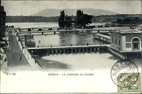 Ak Genève Genf Schweiz, La Cascade du Rhone