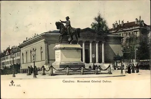 Ak Genève Genf Schweiz, Monument General Dufour