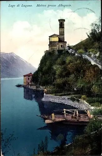 Ak Albogasio Lago di Lugano Lombardia, Teilansicht