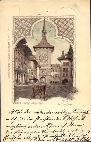 Passepartout Ak Bern Stadt Schweiz, Zeitglockenturm