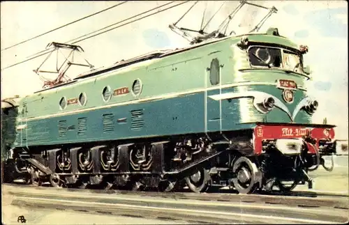 Ak Französische Eisenbahn, Locomotive electrique 2D2 9100 de la SNCF, Comité National de l'Enfance