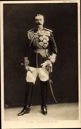 Ak Herbert Kitchener, 1st Earl Kitchener, Portrait