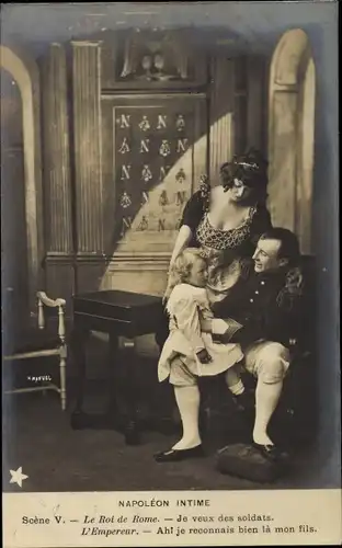 Ak Napoleon Intime, Scene V, Le Roi de Rome, l'Empereur