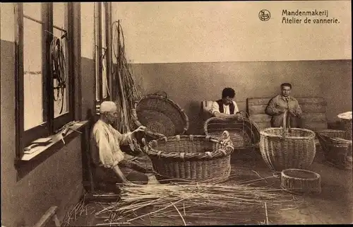 Ak Mandenmakerij, Atelier de vannerie, Korbmacher