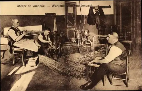 Ak Mandenmakerij, Atelier de vannerie, Korbmacher