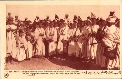 Ak Marokko, Danseurs chleuhs, Araber, Maghreb