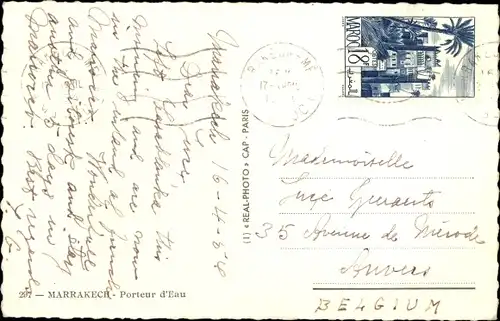 Ak Scenes et Types, Porteur d'Eau, Maghreb, Wasserträger