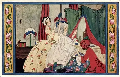 Künstler Ak Cramer, Rie, Au bon vieux Temps, La Toilette