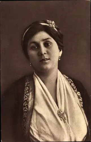 Ak Costume National Serbe, Frau in serbischer Tracht