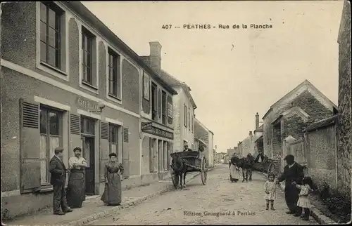 Ak Perthes Seine et Marne, Rue de la Planche