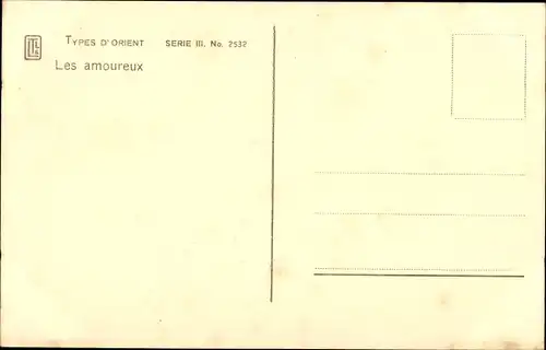 Ak Les amoureux, Araberin, Busen, Mann, Maghreb