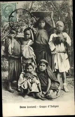 Ak Derna Libyen, Gruppo d'Indigeni, Einheimische, Maghreb, Kinder