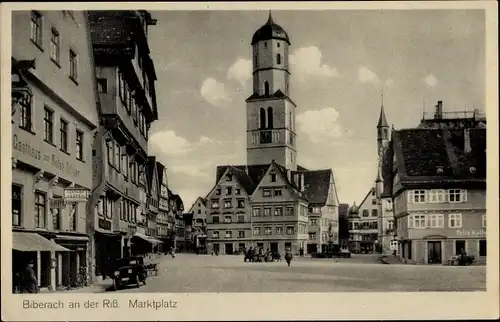 Ak Biberach an der Riß in Oberschwaben, Marktplatz