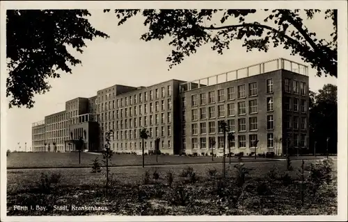 Ak Fürth in Mittelfranken Bayern, Städtisches Krankenhaus