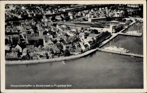 Ak Friedrichshafen am Bodensee, Luftaufnahme