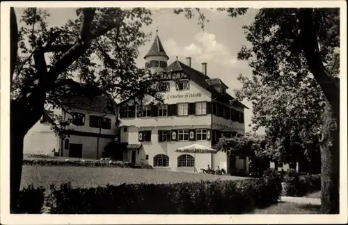 Ak Bad Schachen Lindau am Bodensee Schwaben, Hotel Schachen Schlössle