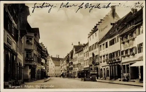 Ak Wangen im Allgäu Kreis Ravensburg Baden Württemberg, Herrenstraße