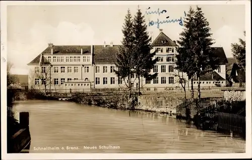 Ak Schnaitheim Heidenheim an der Brenz, Neues Schulhaus
