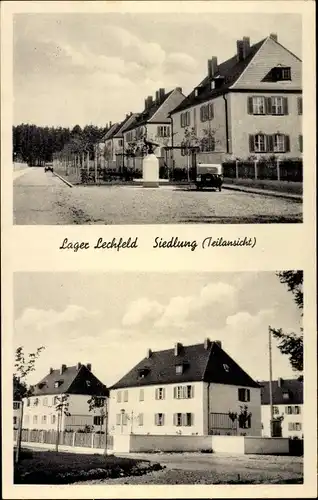 Ak Lagerlechfeld Graben Schwaben, Siedlung (Teilansicht)