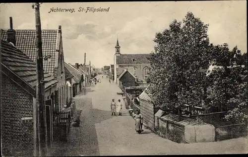 Ak Sint Philipsland Zeeland, Achterweg