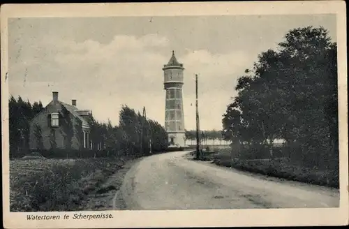 Ak Scherpenisse Zeeland, Watertoren