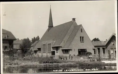 Ak Nieuw Lekkerland Molenlanden Südholland, Ger. Kerk