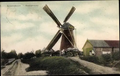 Ak Oostvoorne aan Zee Südholland, Korenmolen, Windmühle