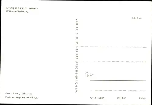 Ak Sternberg in Mecklenburg, Wilhelm Pieck Ring