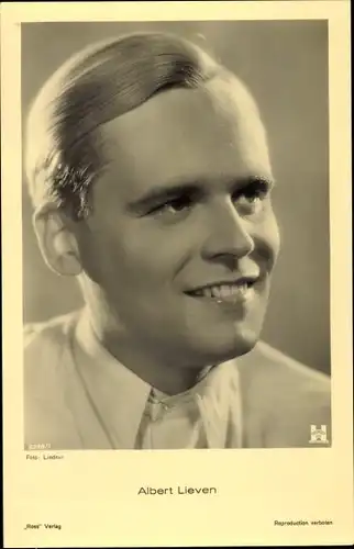 Ak Schauspieler Albert Lieven, Portrait, Ross Verlag 8348 1