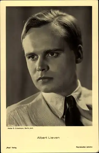 Ak Schauspieler Albert Lieven, Portrait, Ross Verlag 8554/1