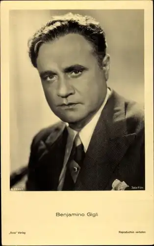 Ak Opernsänger Benjamino Gigli, Portrait, Ross Verlag A 1530 1