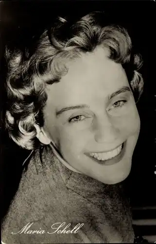 Ak Schauspielerin Maria Schell, Portrait