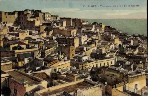 Ak Algier Alger Algerien, Vue generale prise de la Casbah