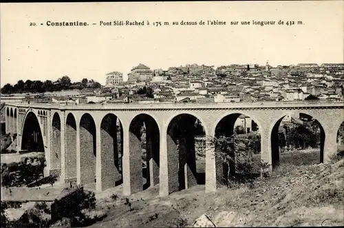 Ak Constantine Algerien, Pont Sidi-Rached a 175 m au dessus de l'abime sur une longeur de 432 m