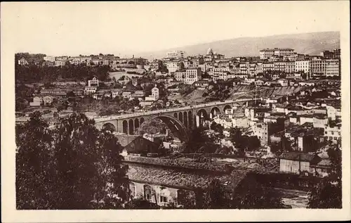 Ak Constantine Algerien, Vue generale sur les nouveaux quartiers et le Pont de Sidi-Rached