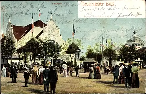 Ak Düsseldorf am Rhein, Industrie und Gewerbeausstellung 1902, Festhalle